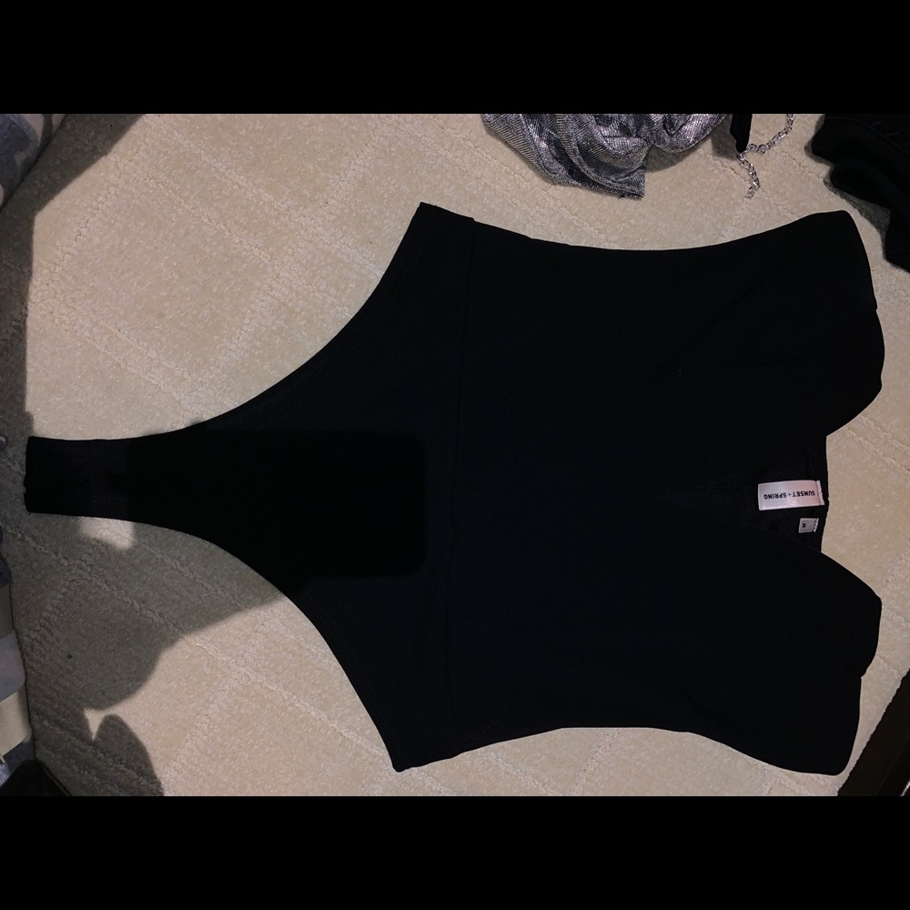Sunset & spring deep v bodysuit